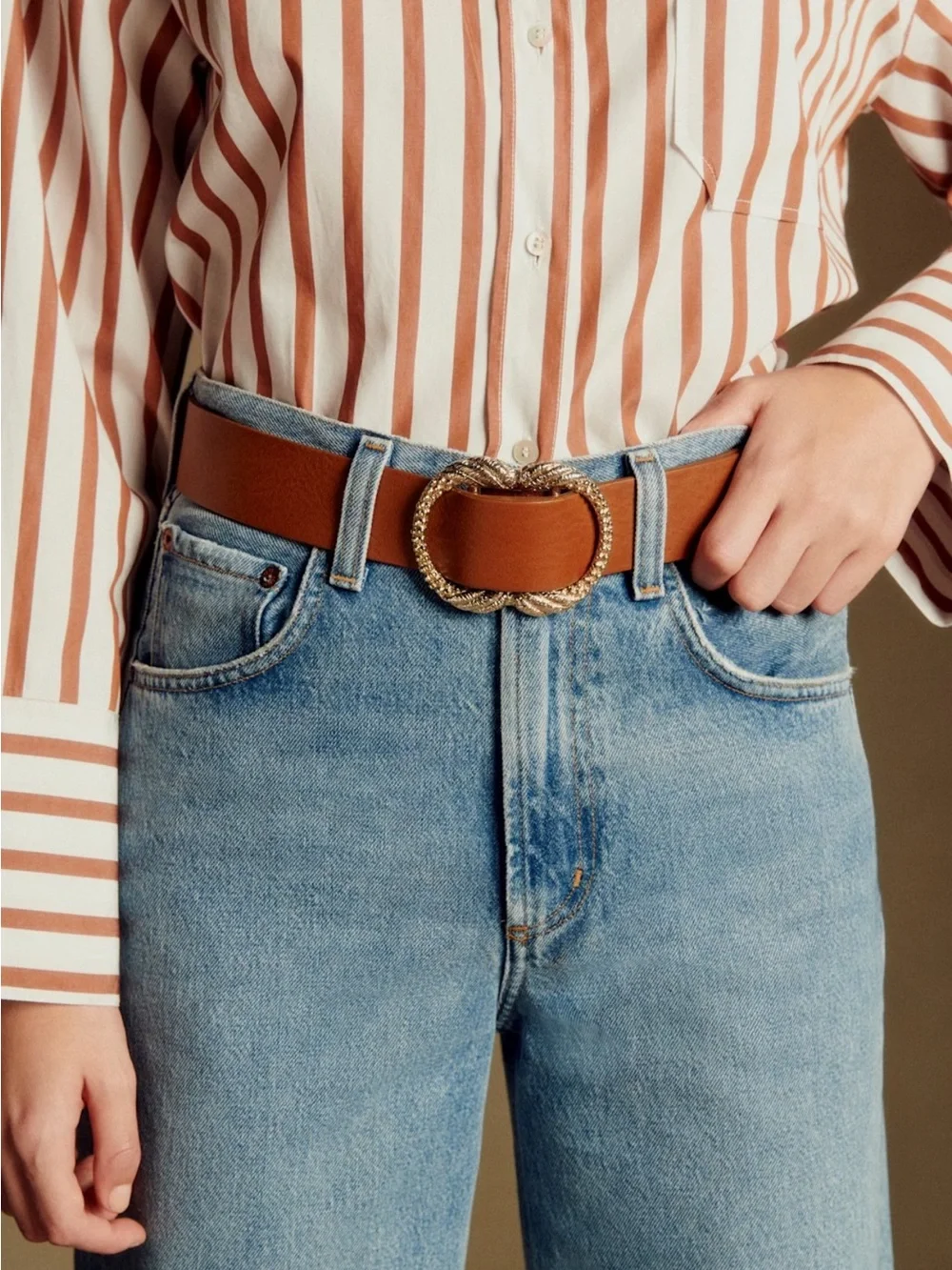 Sézane Artemis Belt-Natural Heritage Leather